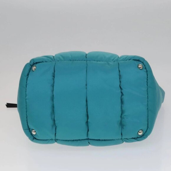 PRADA Hand Bag Nylon 2way Turquoise Blue Auth 111354V - Picture 6 of 14